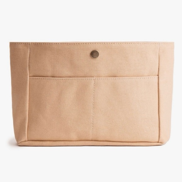 portland leather goods Handbags - Portland Leather Goods Cotton Canvas Purse Organizer Sesame Tan Medium